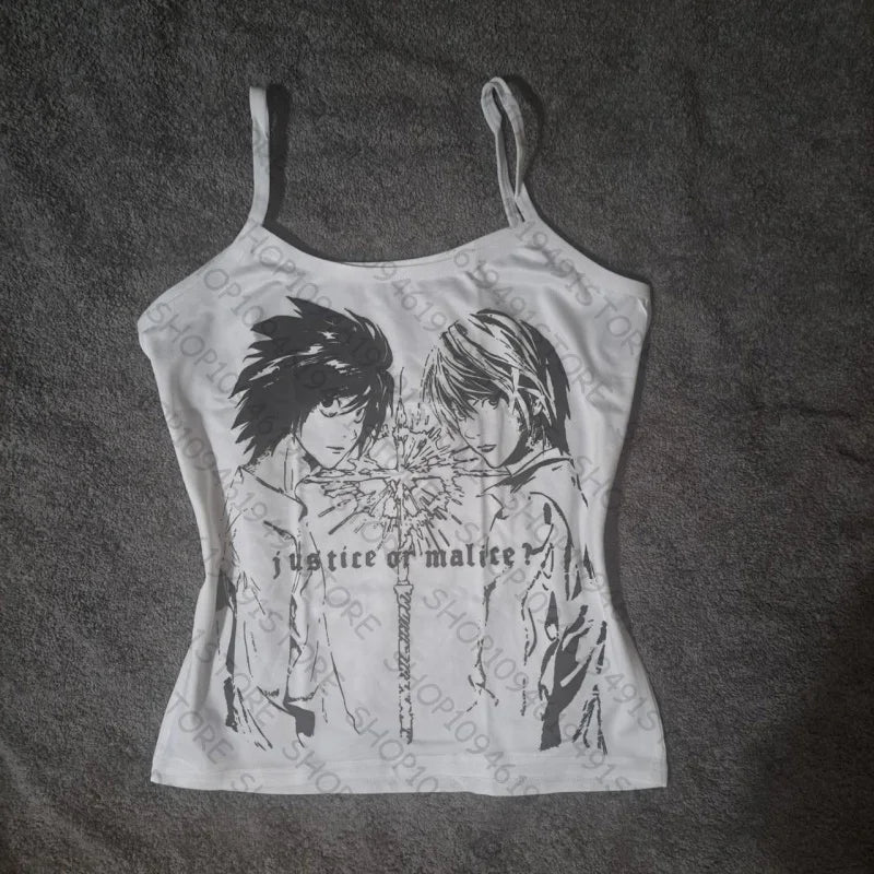 Y2K Graphic Print Baby Tank Top