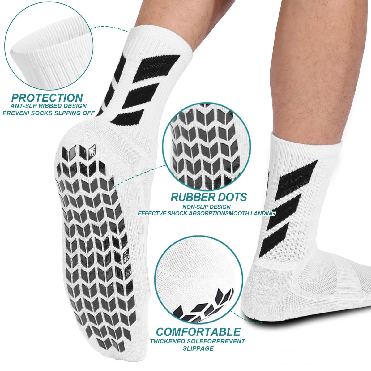 MoveX Anti-Slip Grip Sports Socks