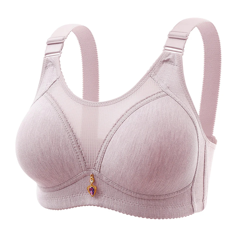 MoveX Women's Wide-Strap Push-Up Sports Bra