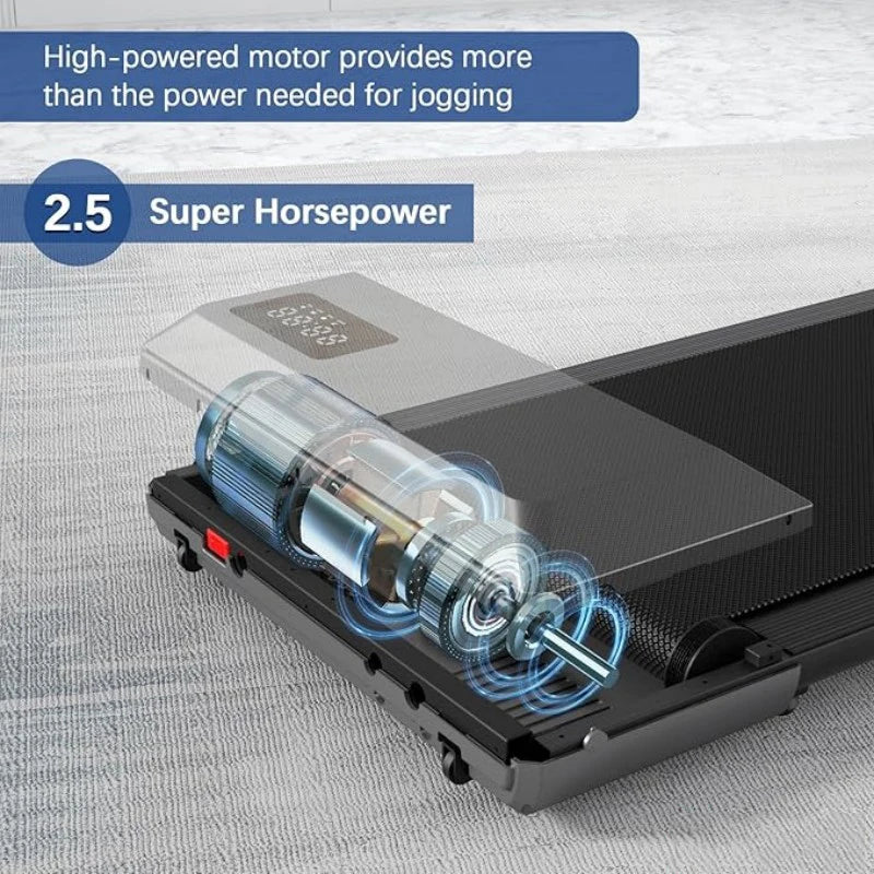 2-in-1 Walking Pad Treadmill – 2.5HP, 300 lb Capacity, LCD Display