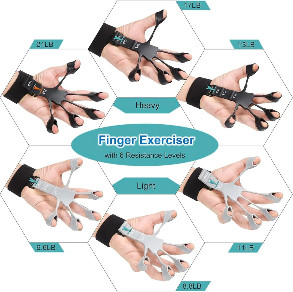 Counting Grip Strength Trainer Set with Finger Exerciser