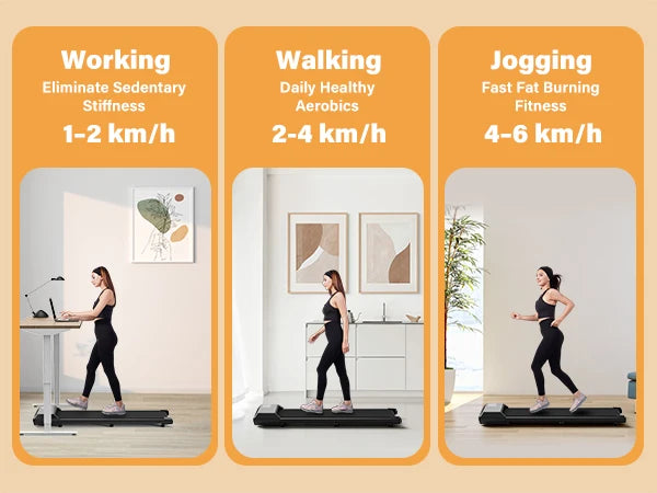 2-in-1 Walking Pad Treadmill – 2.5HP, 300 lb Capacity, LCD Display