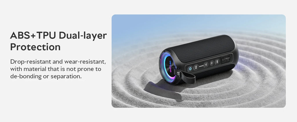 Ortizan 40W Portable Bluetooth Speaker – IPX7 Waterproof, RGB Lights