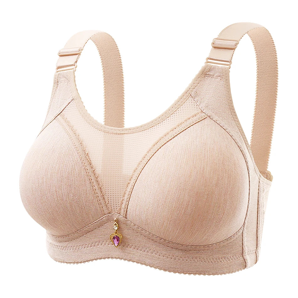 MoveX Women's Wide-Strap Push-Up Sports Bra