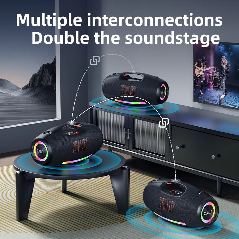 ZEALOT S89 250W Waterproof Portable Bluetooth Speaker with Deep Bass