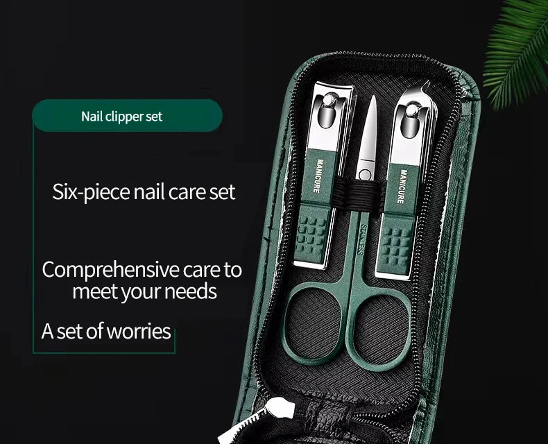 6-Piece Stainless Steel Nail Clipper & Manicure Set