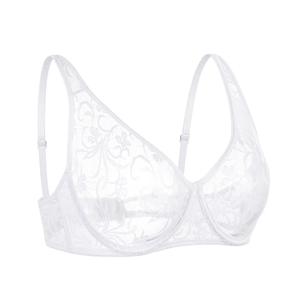 MoveX Women's Lace Embroidered Underwire Bra