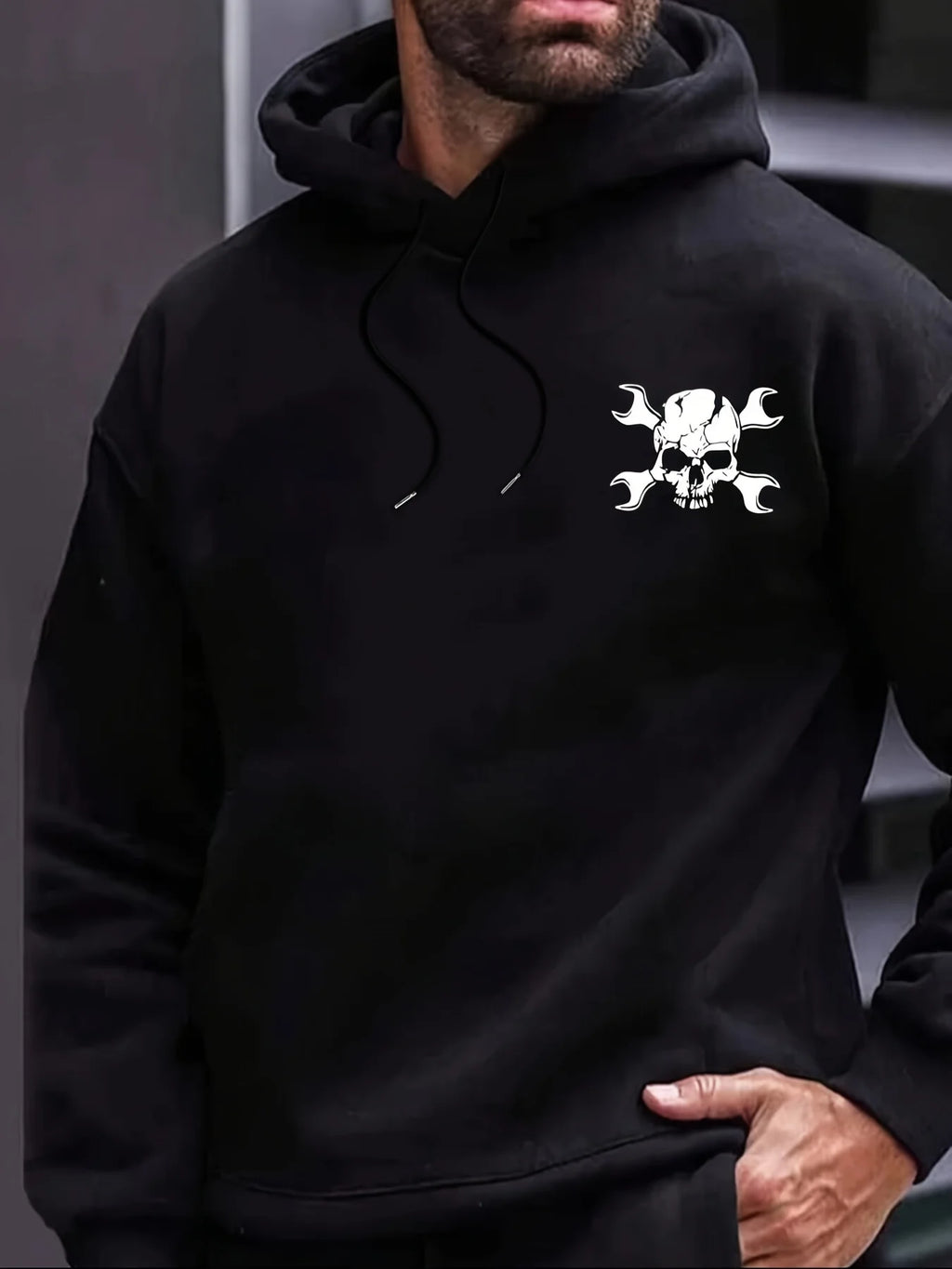 MoveX Skeleton Print Oversized Hoodie