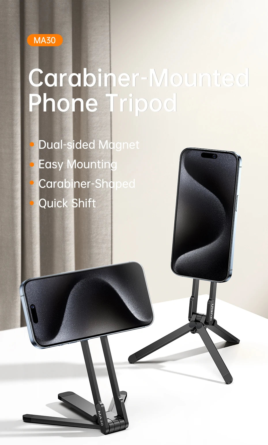 Ulanzi MA30 MagSafe Magnetic Phone Tripod & Stand