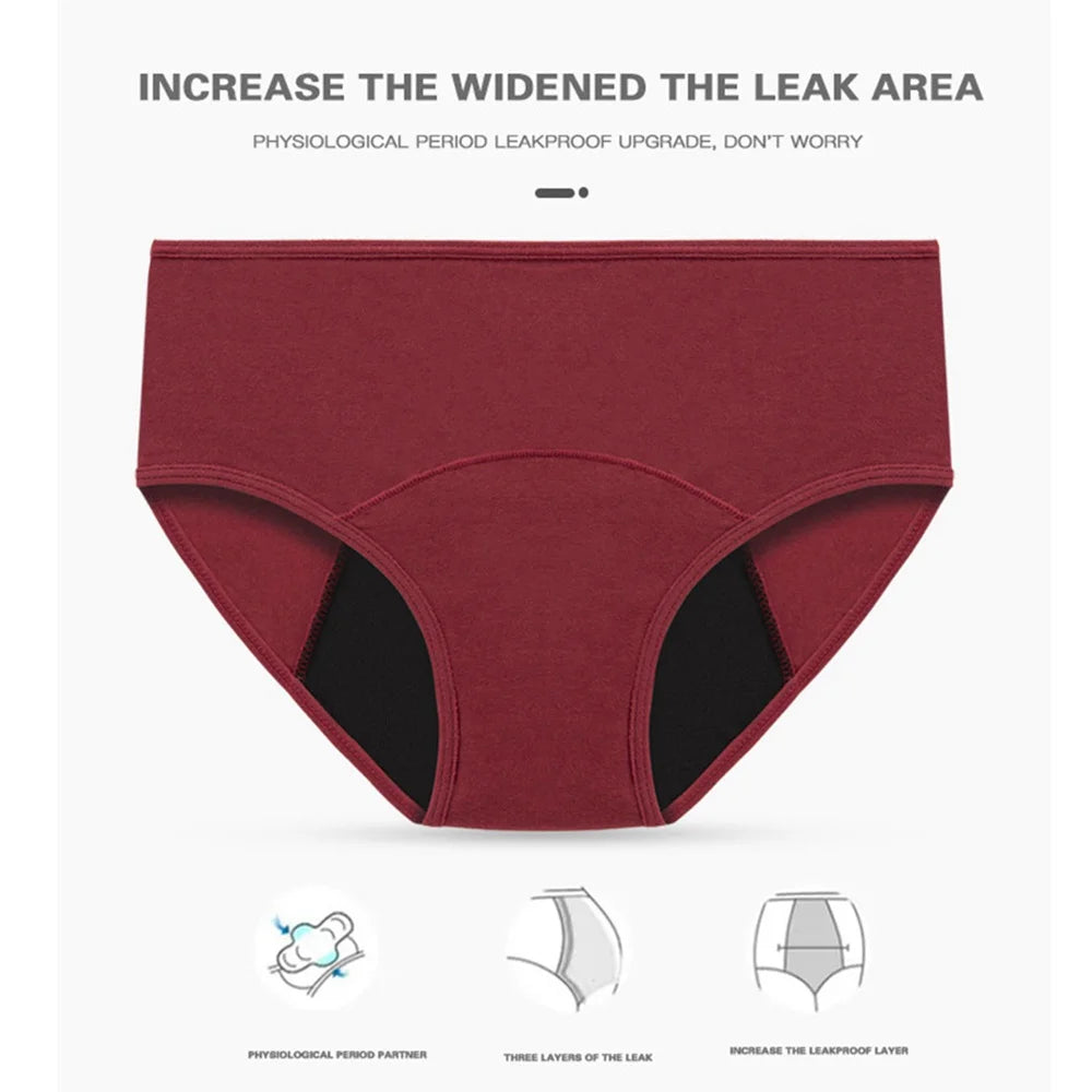 MoveX Women's Leak-Proof Cotton Period Underwear
