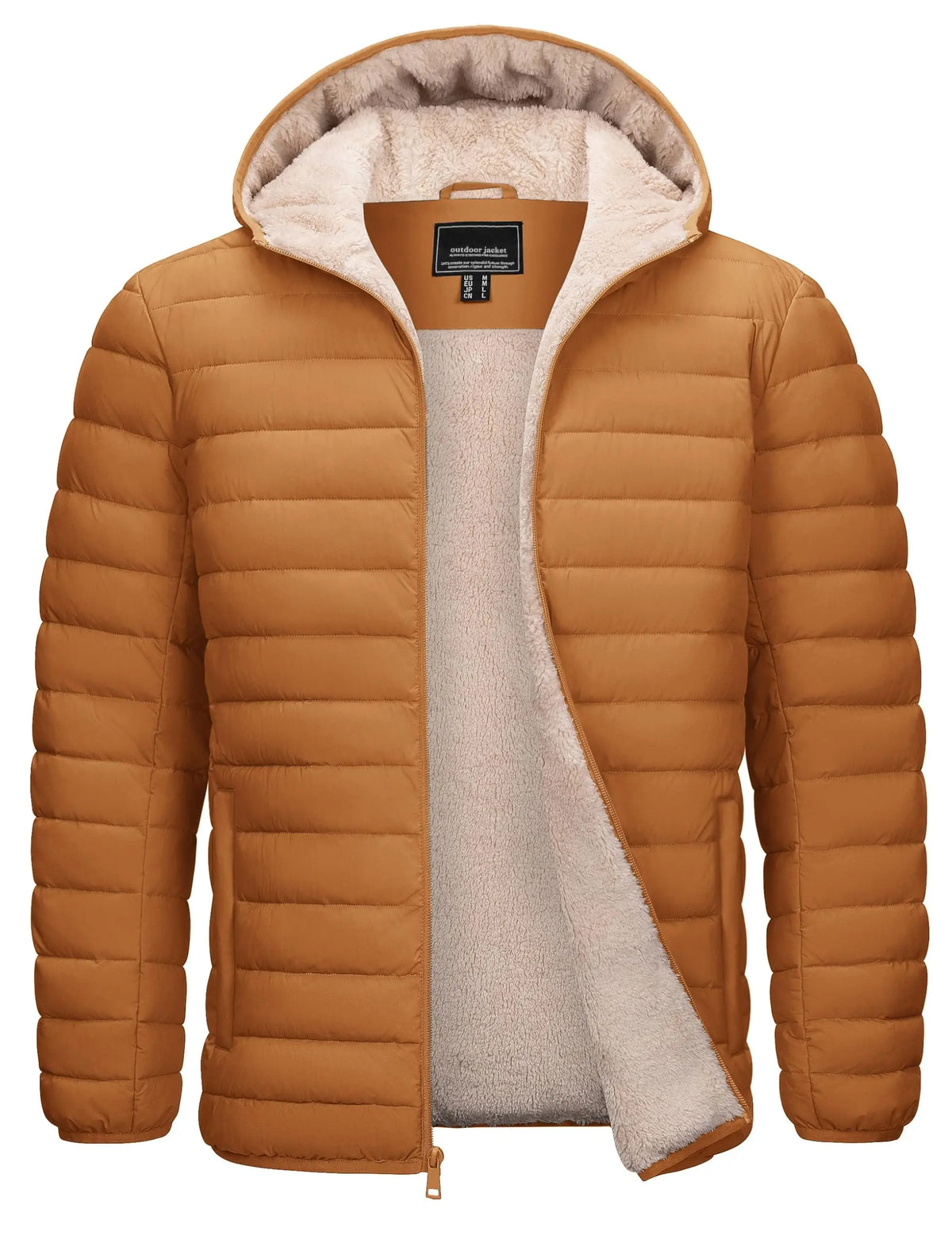 MoveX Sherpa-Lined Hooded Puffer Jacket