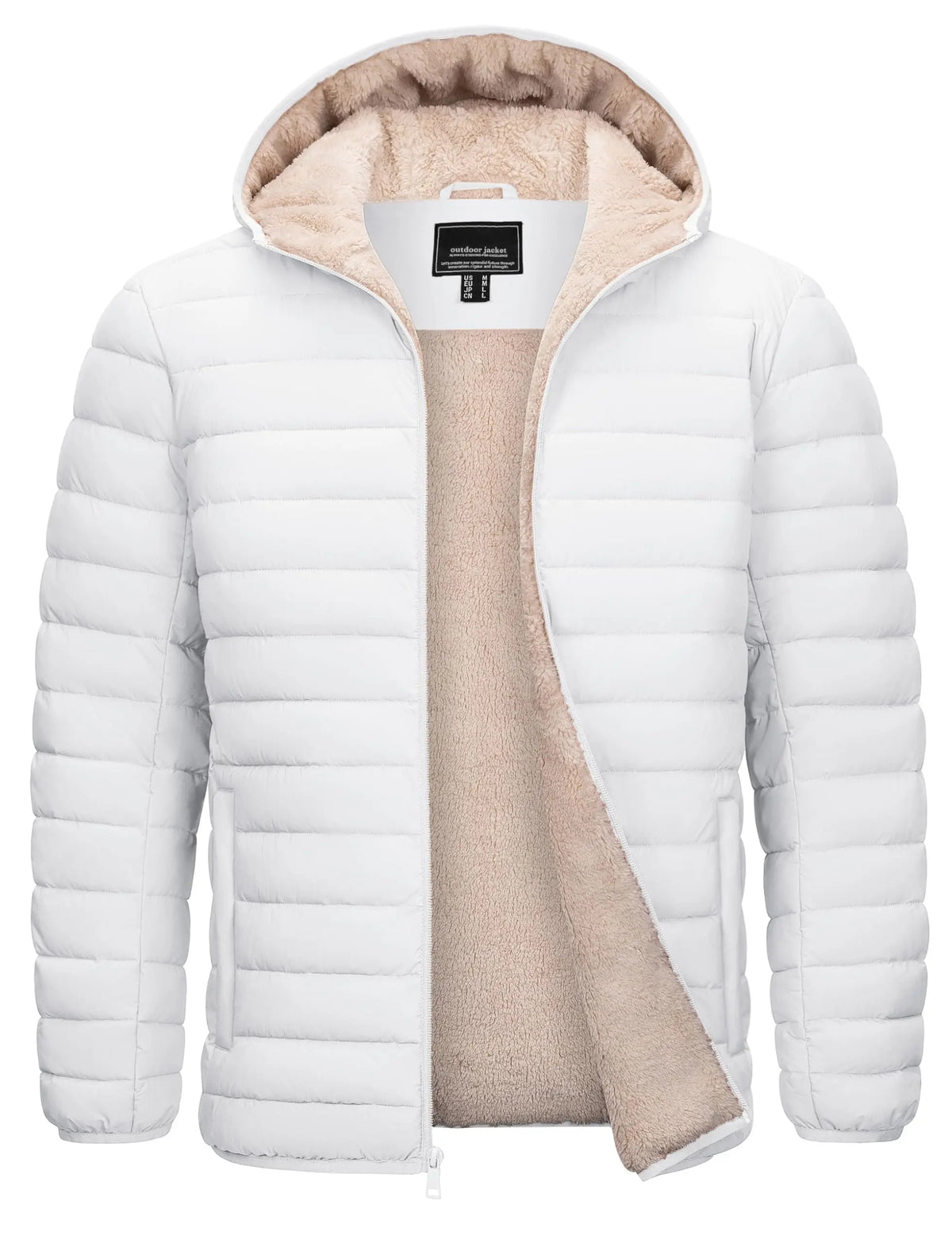 MoveX Sherpa-Lined Hooded Puffer Jacket