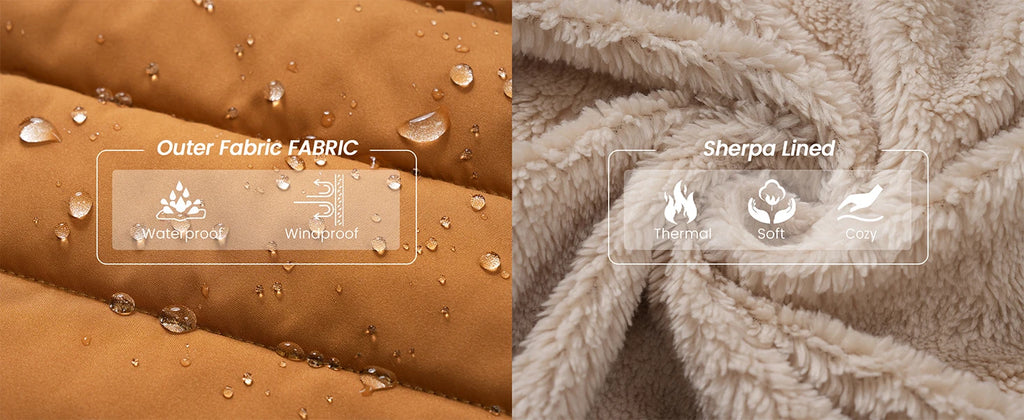 MoveX Sherpa-Lined Hooded Puffer Jacket