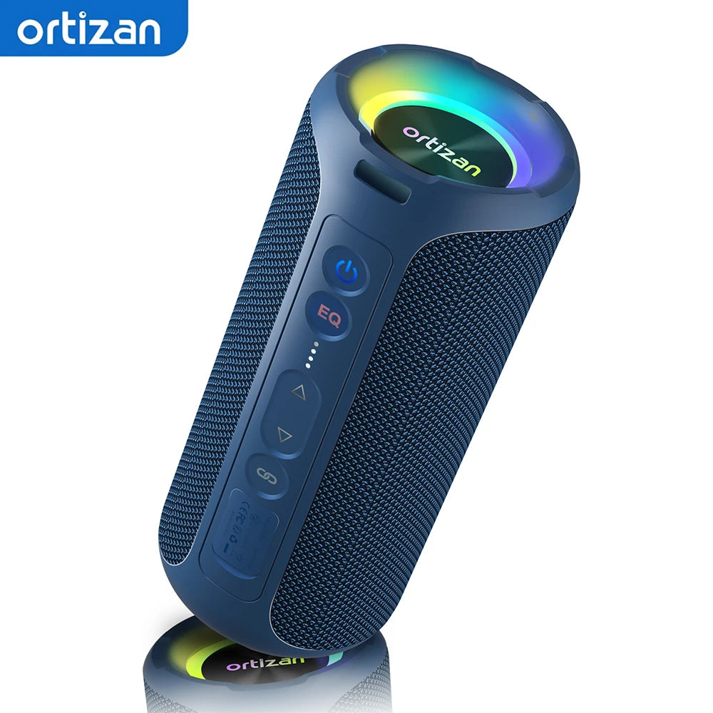Ortizan 40W Portable Bluetooth Speaker – IPX7 Waterproof, RGB Lights