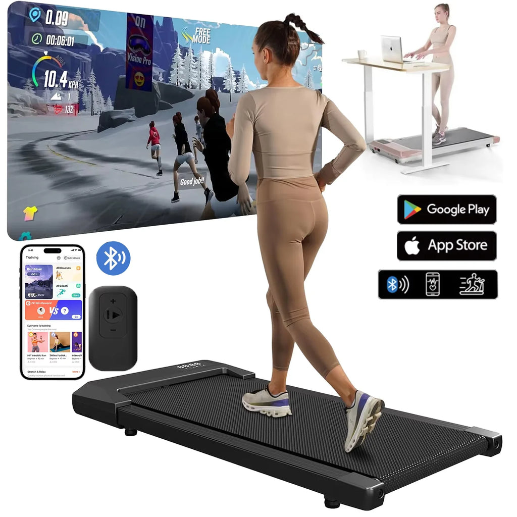 2-in-1 Walking Pad Treadmill – 2.5HP, 300 lb Capacity, LCD Display