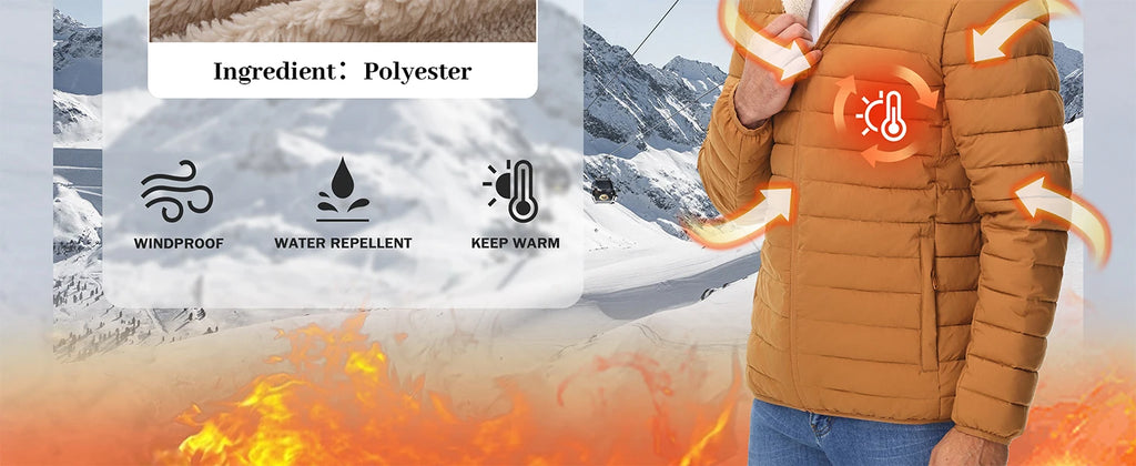 MoveX Sherpa-Lined Hooded Puffer Jacket