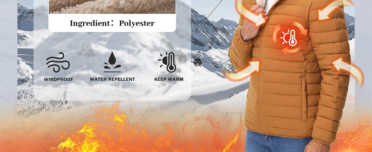 MoveX Sherpa-Lined Hooded Puffer Jacket