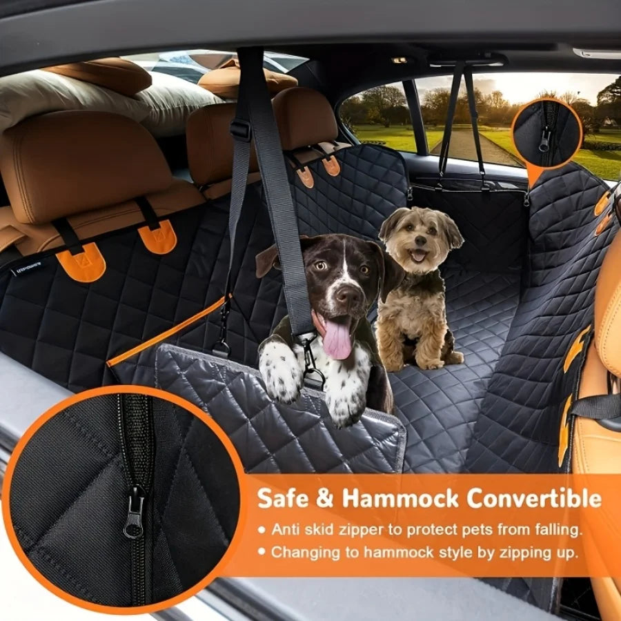 Waterproof Dog Car Seat Cover Hammock – Heavy-Duty, Scratch-Proof, Non-Slip