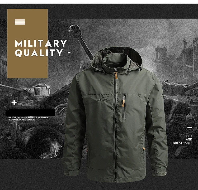 MoveX Hooded Military Field Jacket