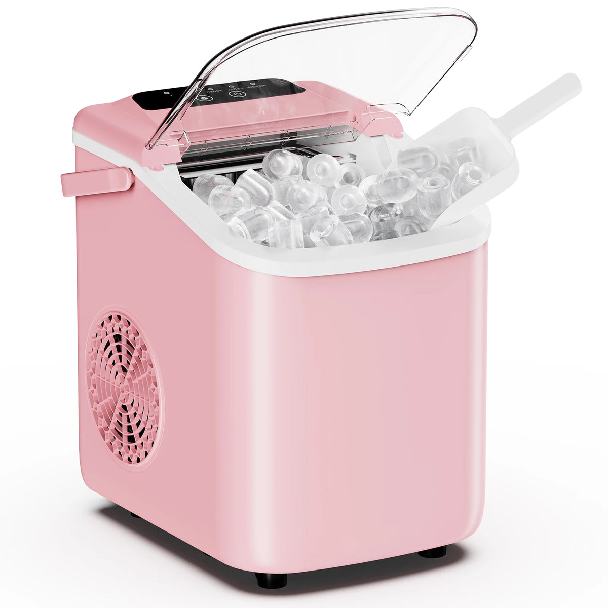 Compact Countertop Ice Maker with Scoop & Basket – 26.5 lbs/Day
