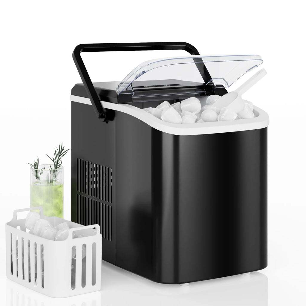 Portable Countertop Ice Maker – 9 Bullet Cubes in 6 Min, Self-Cleaning