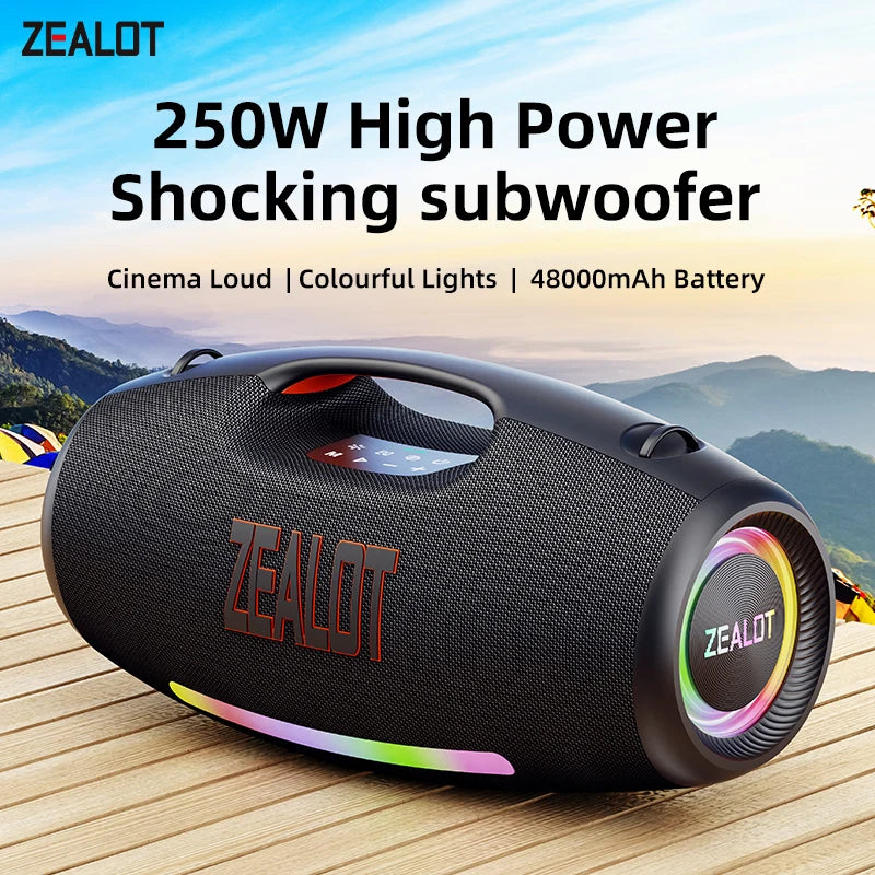 ZEALOT S89 250W Waterproof Portable Bluetooth Speaker with Deep Bass