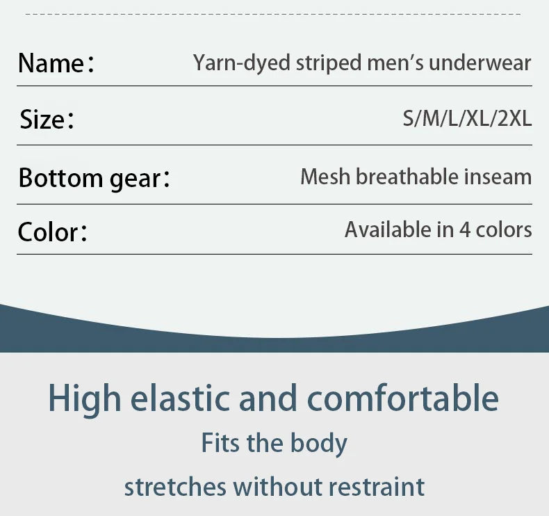 MoveX Men's Striped Boxers 4-Pack