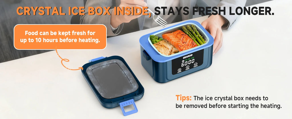 Cordless Self-Heating Electric Lunch Box – 1.4L, Rechargeable
