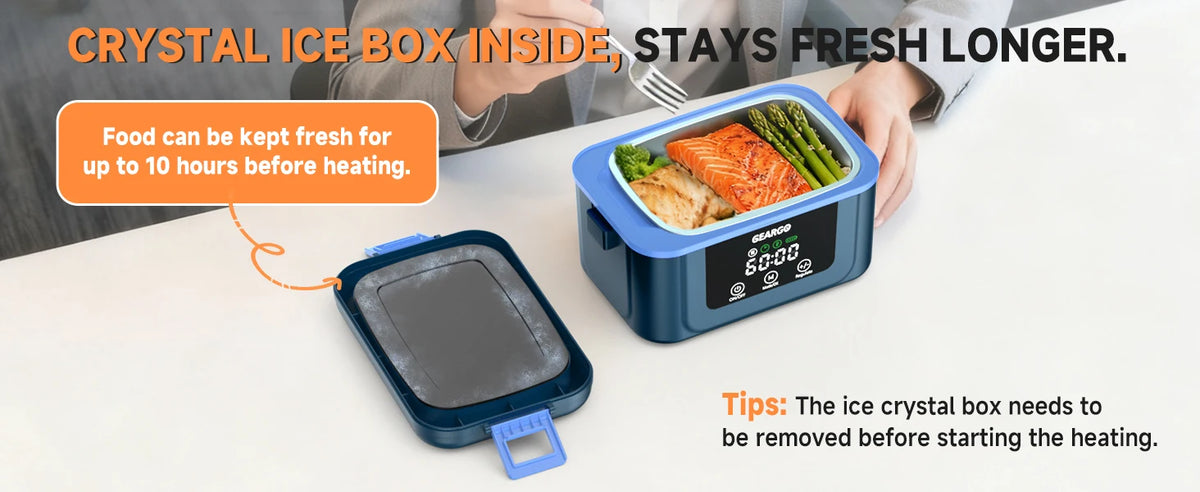 Cordless Self-Heating Electric Lunch Box – 1.4L, Rechargeable