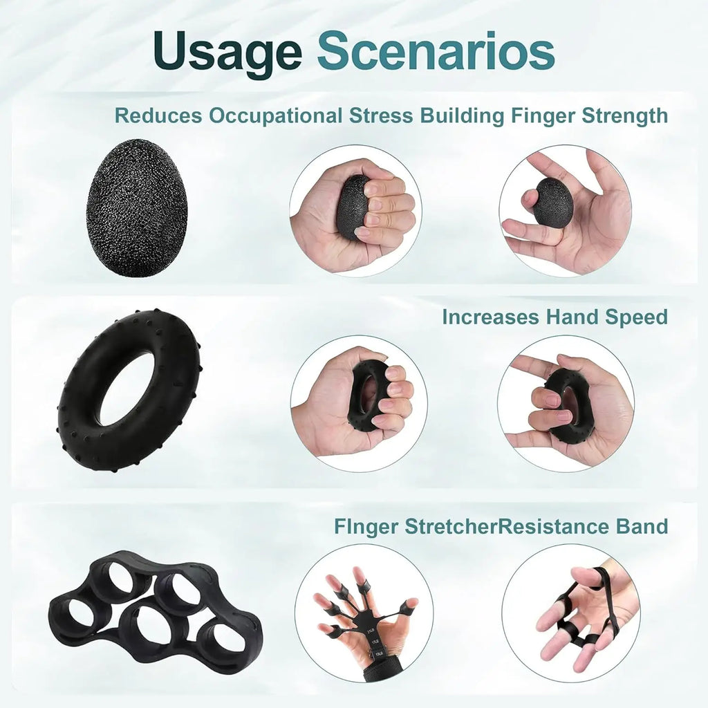 Counting Grip Strength Trainer Set with Finger Exerciser