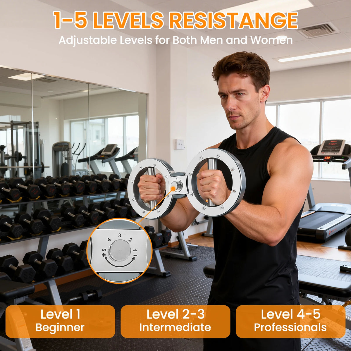 Adjustable Rotator Grip Strength & Forearm Trainer (8–15 lb)
