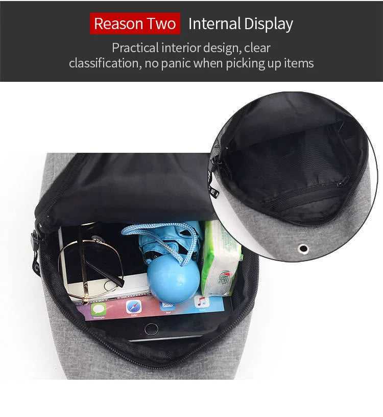 Waterproof Crossbody Sling Bag – Large Capacity