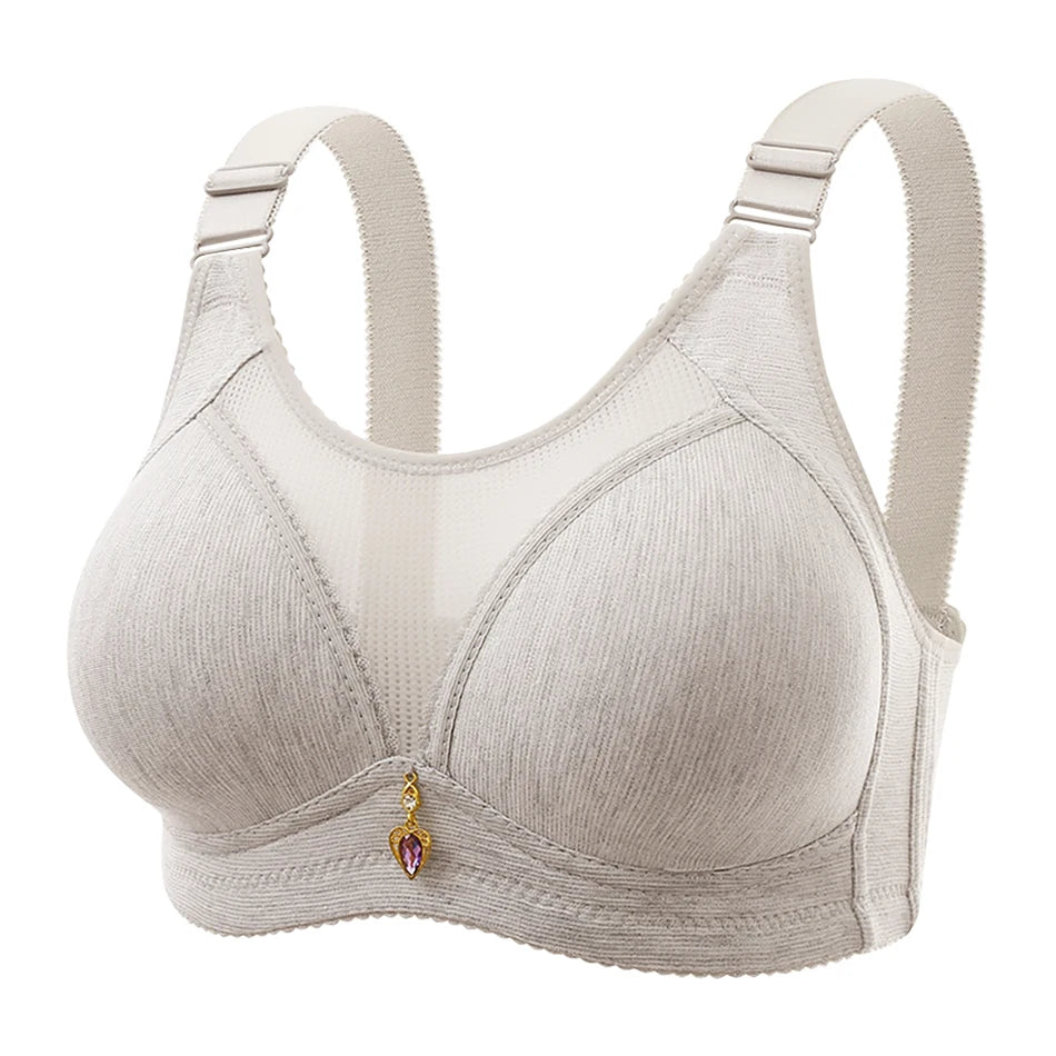 MoveX Women's Wide-Strap Push-Up Sports Bra