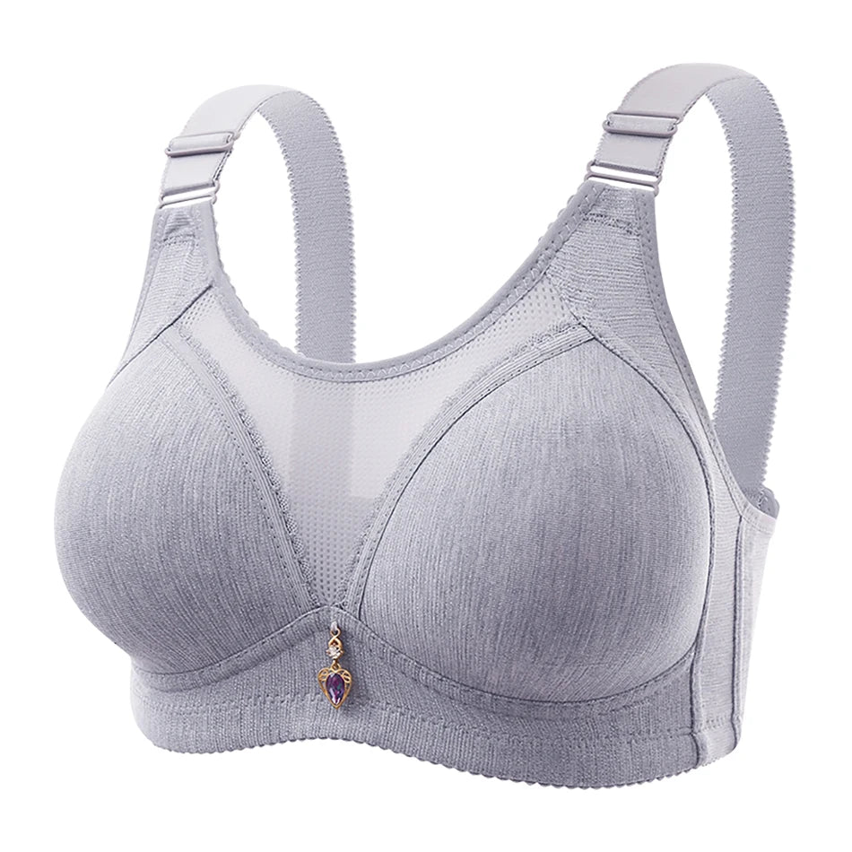 MoveX Women's Wide-Strap Push-Up Sports Bra