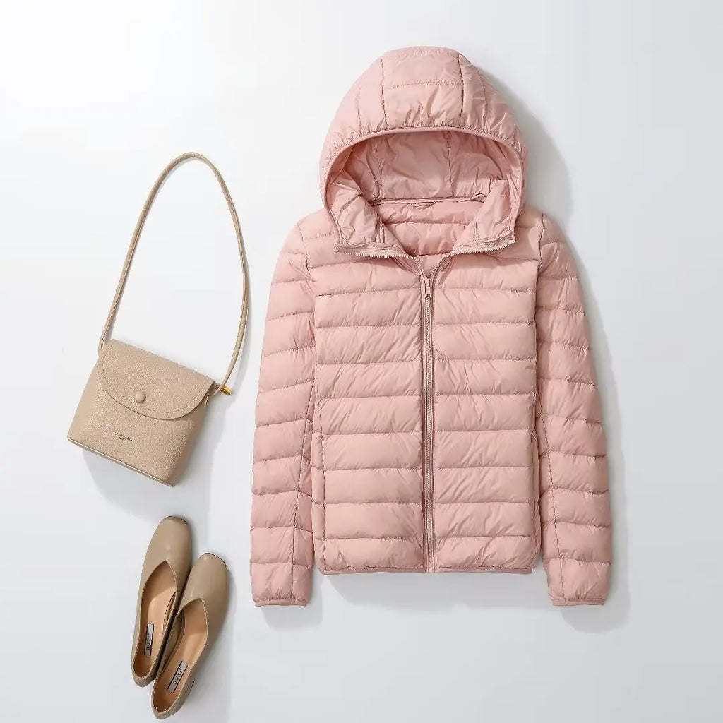 MoveX Women's Lightweight Packable Hooded Puffer Jacket