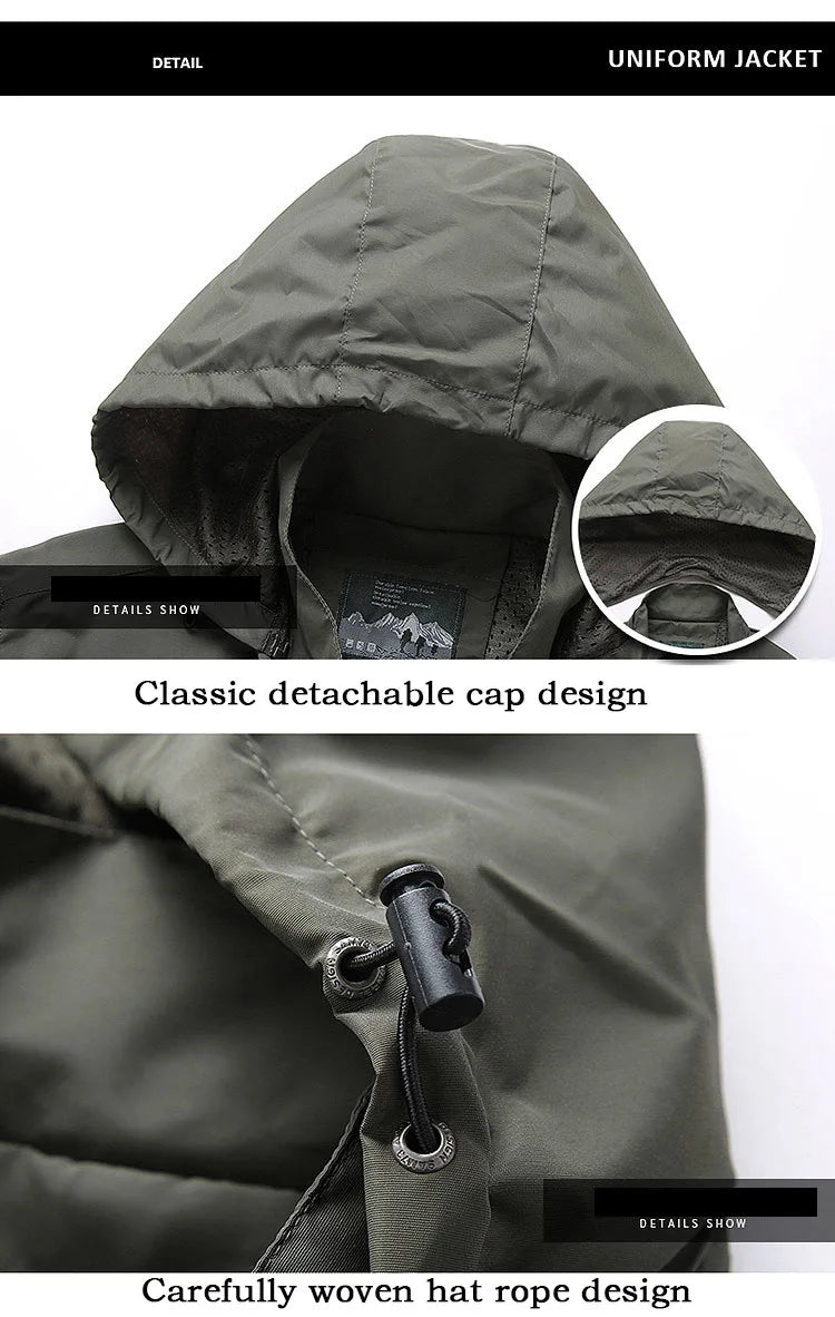 MoveX Hooded Military Field Jacket