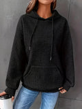 MoveX Women's Cropped Waffle-Knit Hoodie