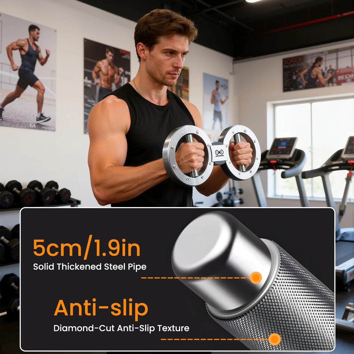 Adjustable Rotator Grip Strength & Forearm Trainer (8–15 lb)