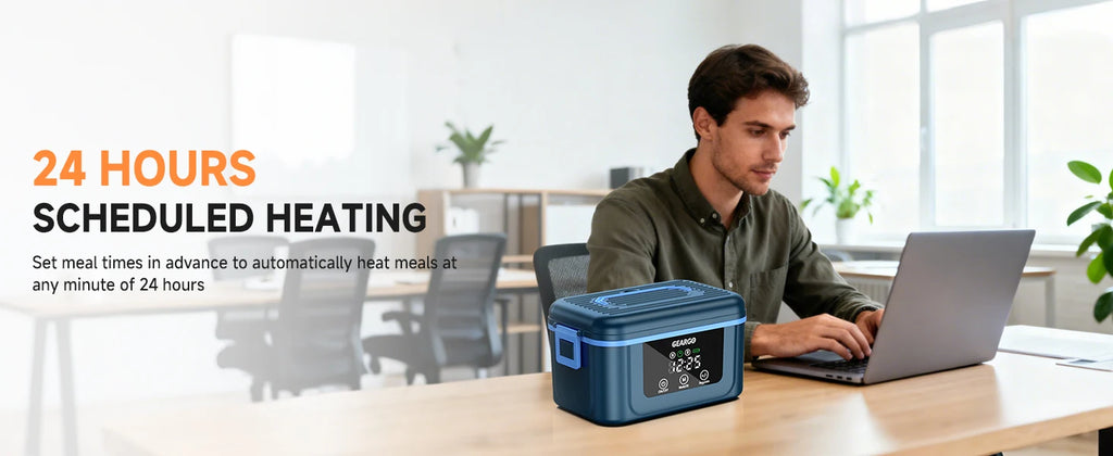 Cordless Self-Heating Electric Lunch Box – 1.4L, Rechargeable
