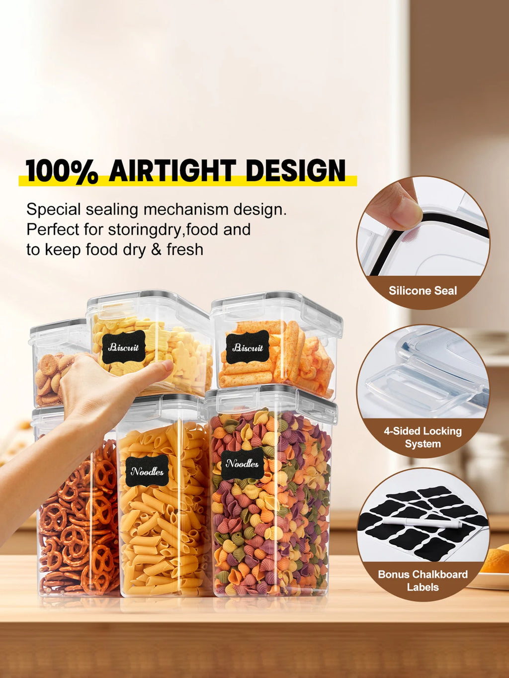 Airtight Food Storage Containers with Lids – 24/48 Pc Set