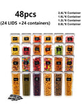 Airtight Food Storage Containers with Lids – 24/48 Pc Set