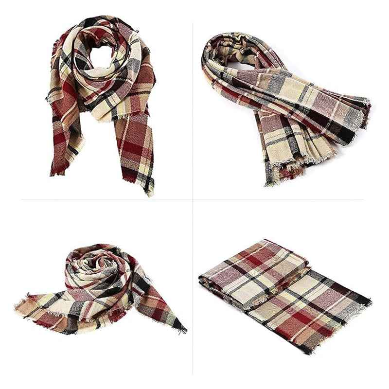 Women's Plaid Blanket Scarf