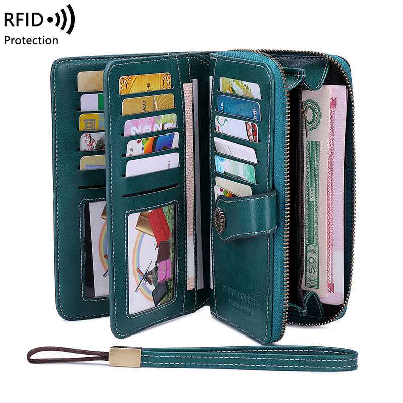 Women's RFID Zipper Wallet