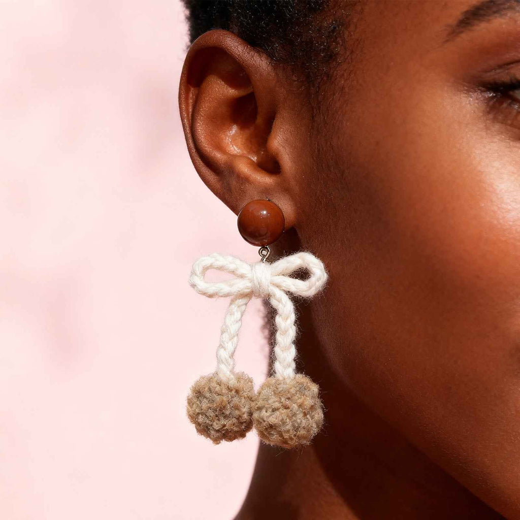Bow Pearl Drop Earrings