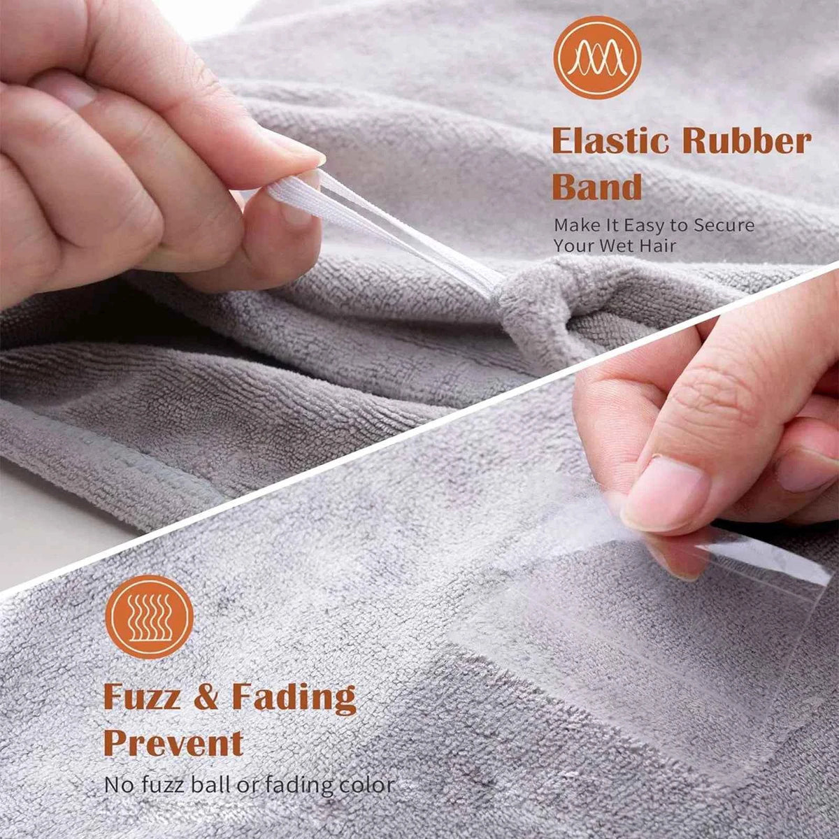 Microfiber Hair Towel Wrap 3-Pack