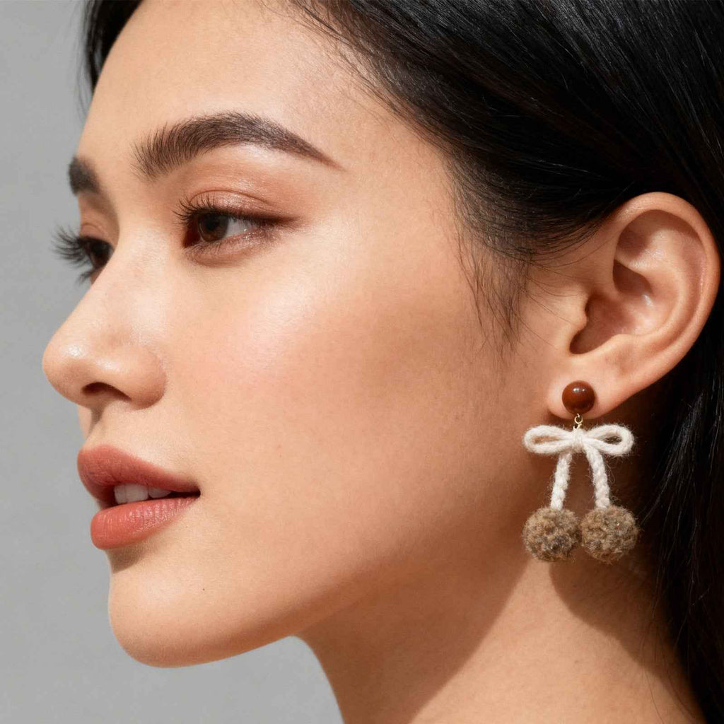 Bow Pearl Drop Earrings