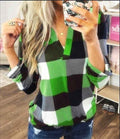 Women's Plaid Tunic Blouse