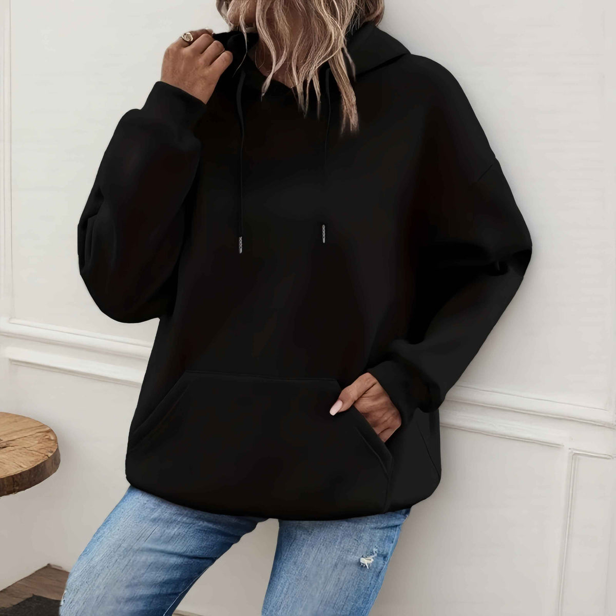 MoveX Women's Oversized Pullover Hoodie Plain Hooded Sweatshirt with Pocket