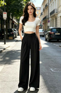 Women's Wide Leg Dress Pants Black
